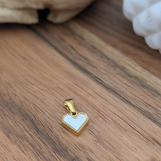 Breloque petit coeur minecraft doré ou argent