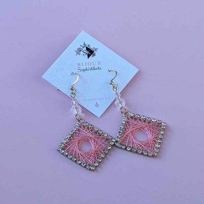 Petite Arielle pink earrings