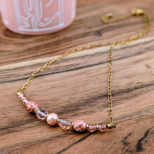 Collier Artsy corail
