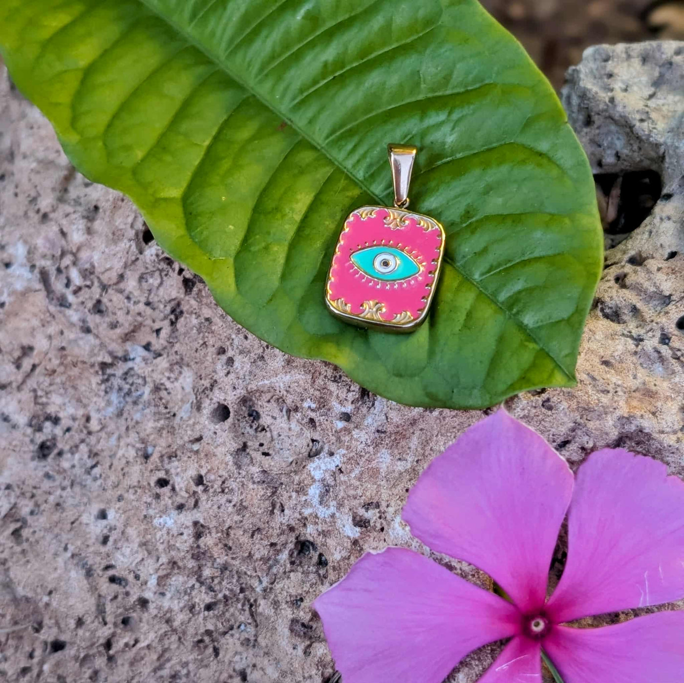 Breloque oeil de protection style cinco de mayo