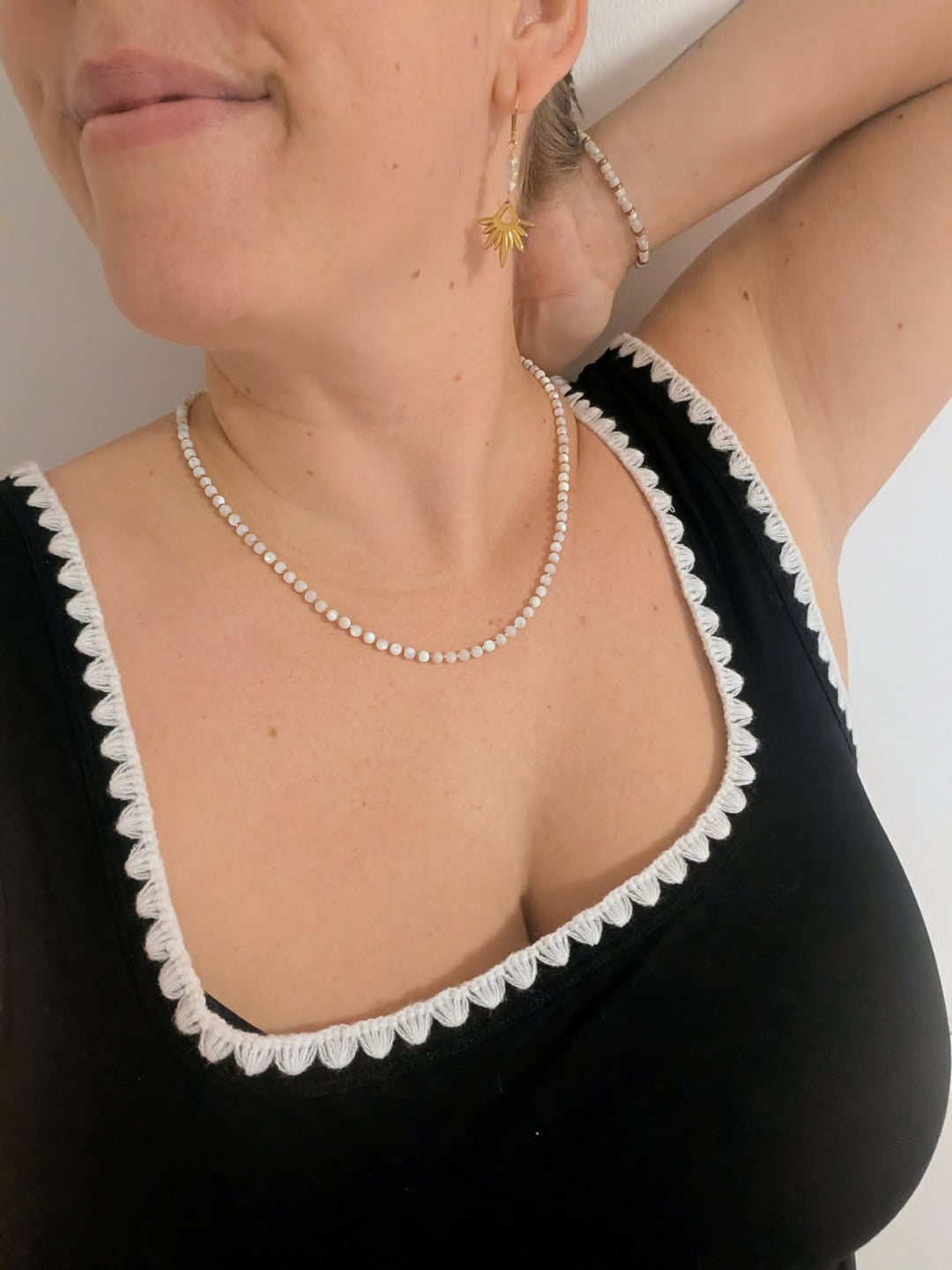 Collier mini perle de nacre