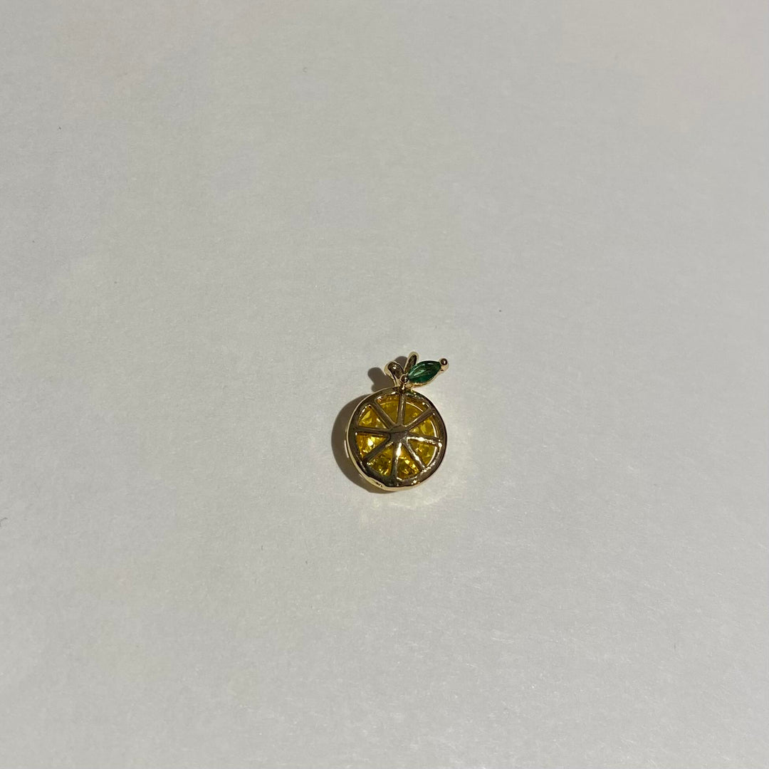 Breloque zeste de citron jaune