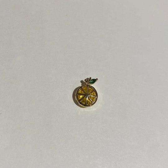 Breloque zeste de citron jaune