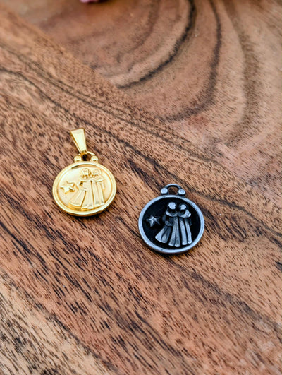 Breloque de signe astrologique et constellation double face