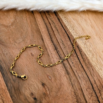 Bracelet Loreley en acier inoxydable doré