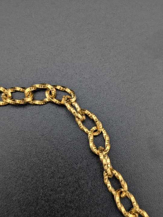 Collier chaine texturé Goldy