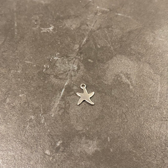 Breloque étoile de mer en acier inoxydable argent