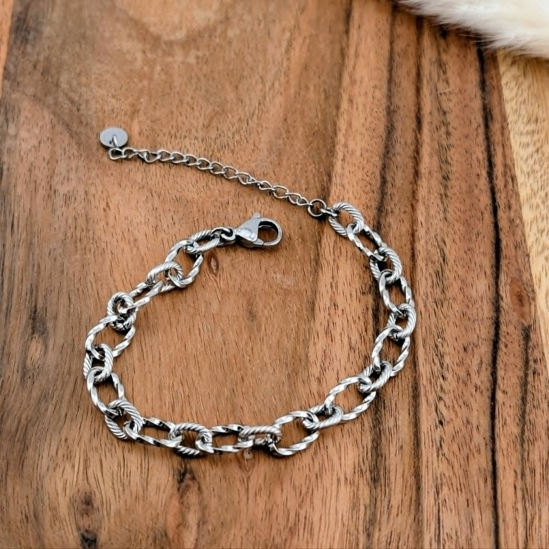 Chaine de bracelet de style audacieuse doré ou argenté