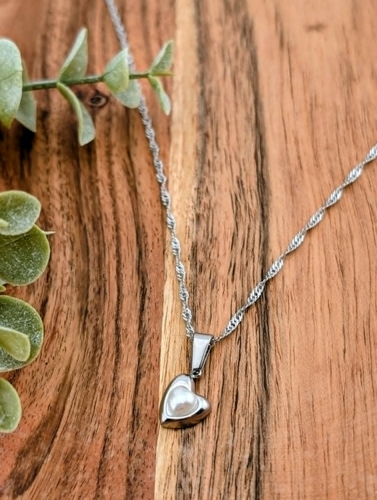 Chaine torsadé brillante 18 po argent