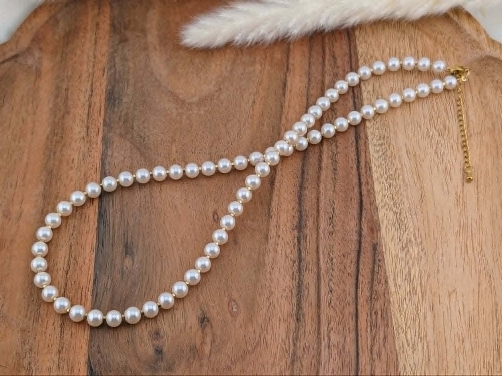Collier perle glamglass