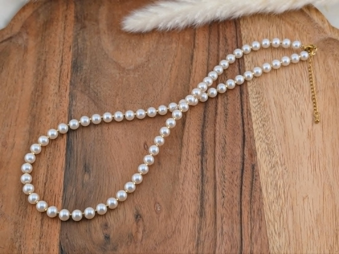 Collier perle glamglass