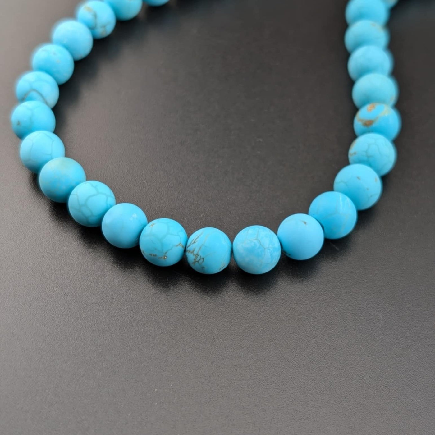 Corde de Turquoise 6 ou 8 mm, matte ou lustrée au choix