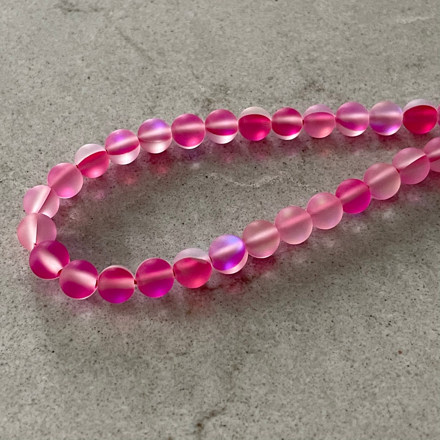 Barbie Pink Synthetic Moonstone Rope 6 or 8mm