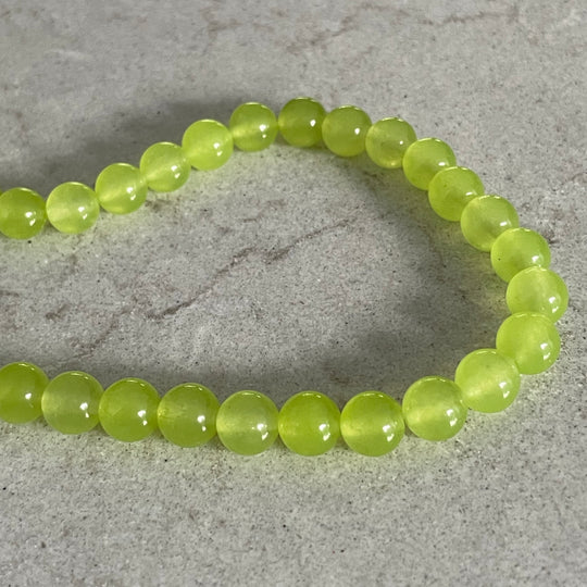 Corde de Jade vert lime 8 mm