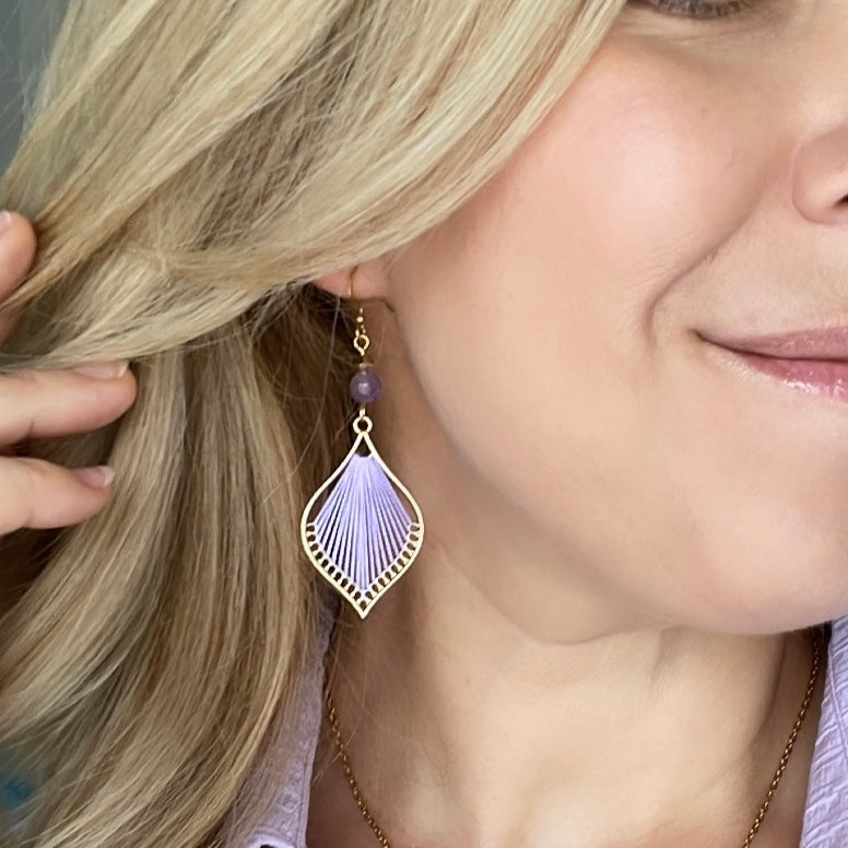 Boucles d'oreilles Arielle Lilas