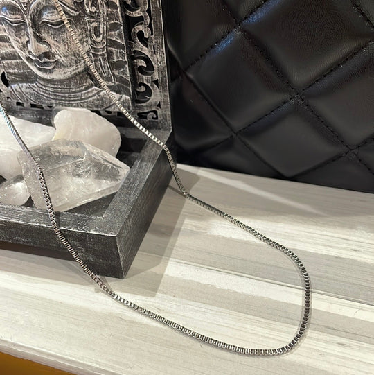 Collier Cubique en acier inoxydable Argent