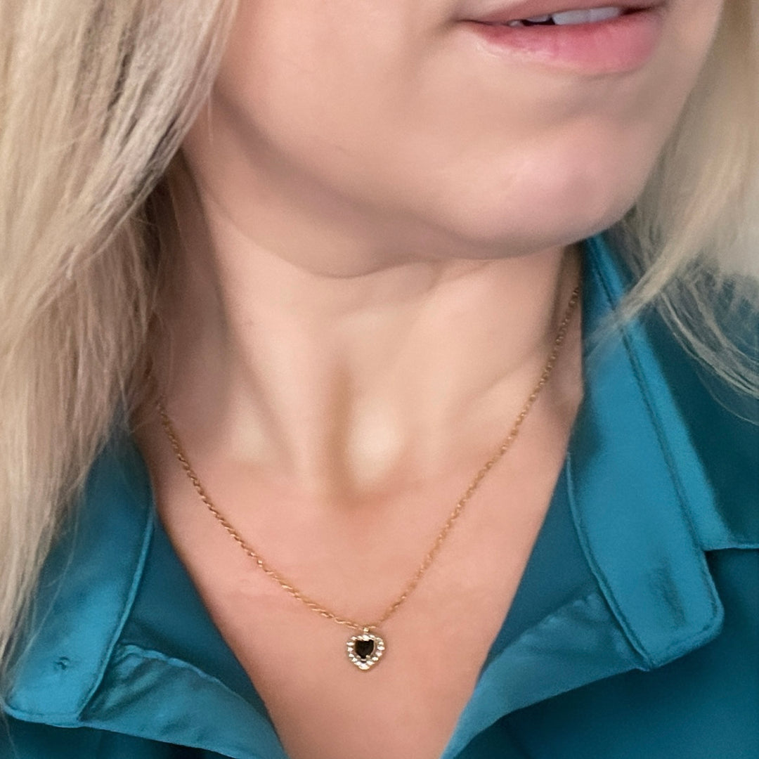 Collier « Te Amo » en acier inoxydable or