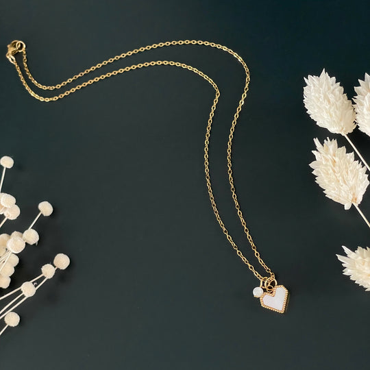 Collier Femina en acier inoxydable or ou argent, au choix