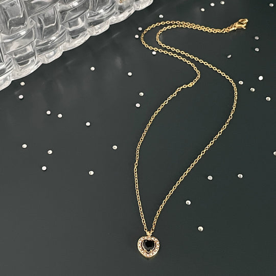 Collier « Te Amo » en acier inoxydable or