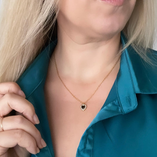 Collier « Te Amo » en acier inoxydable or