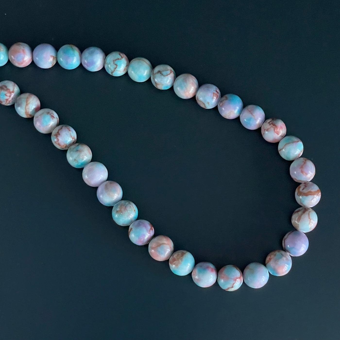 Pastel dyed breccia jasper rope 8mm