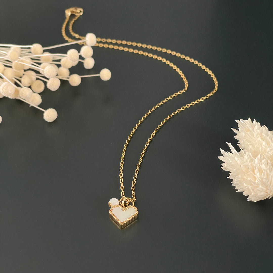 Collier Femina en acier inoxydable or ou argent, au choix