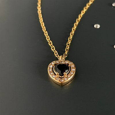 “Te Amo” necklace in gold stainless steel