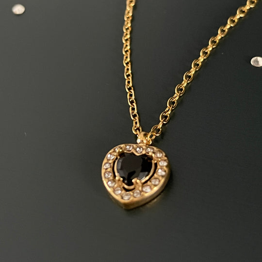 Collier « Te Amo » en acier inoxydable or