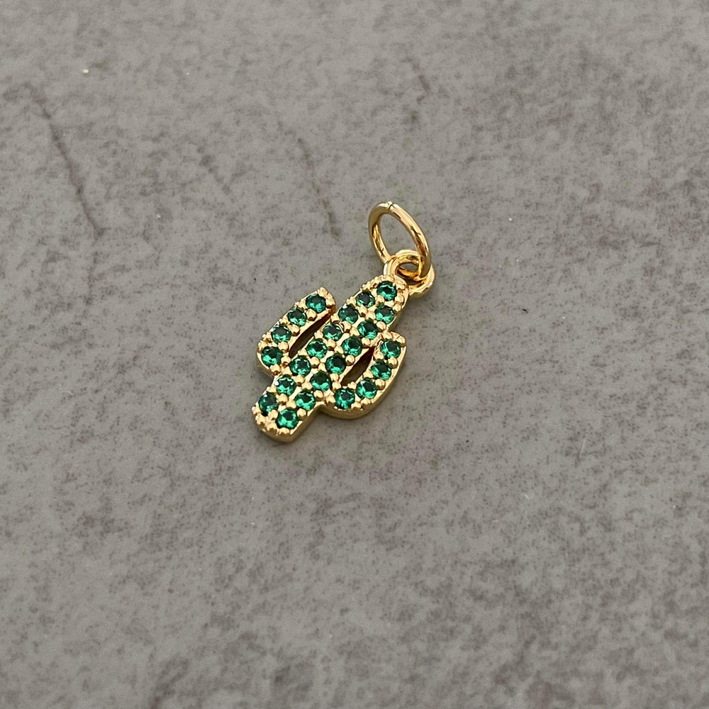 Breloque de cactus mexicain vert brillant
