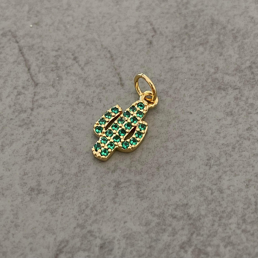 Breloque de cactus mexicain vert brillant