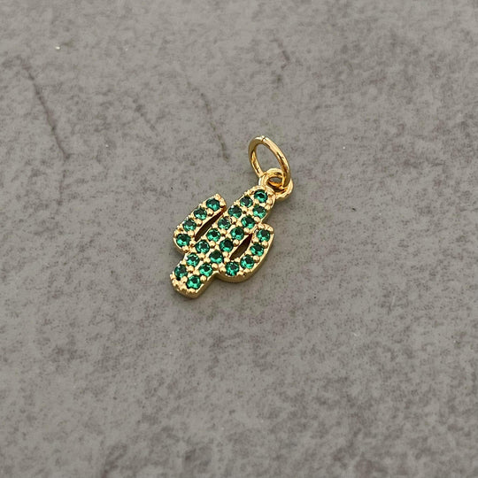 Breloque de cactus mexicain vert brillant