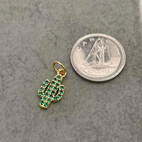 Breloque de cactus mexicain vert brillant