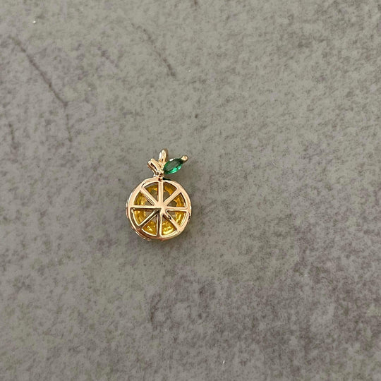Breloque zeste de citron jaune