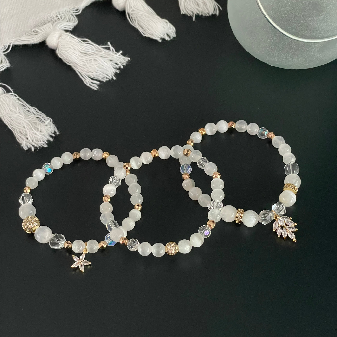 Trio of Bianka, Malika and Franceska bracelets