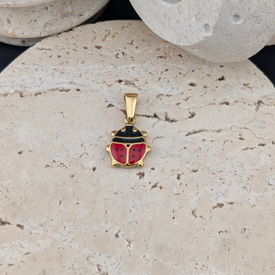 Coccinelle rouge &amp; or ou argent