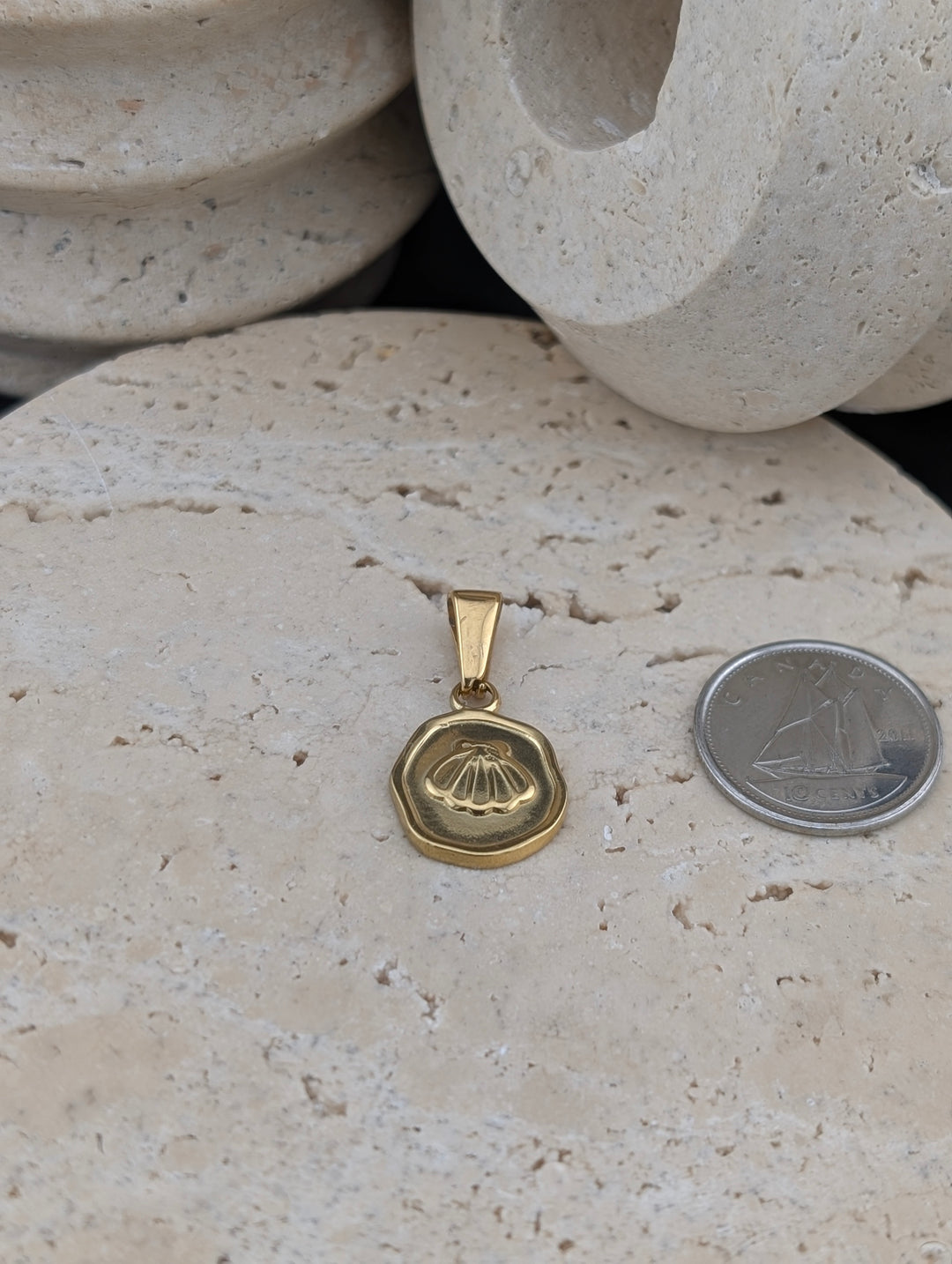 Médaille de sirène couleur or ou argent