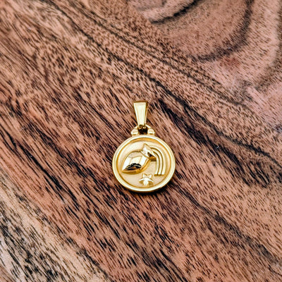 Breloque de signe astrologique et constellation double face