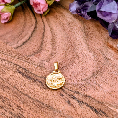 Breloque de signe astrologique et constellation double face