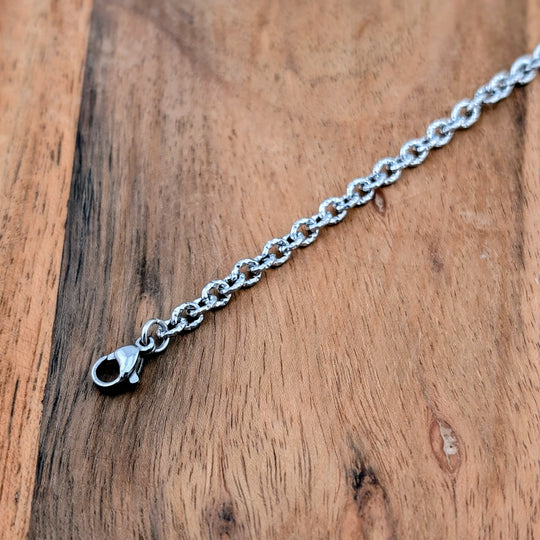 Bracelet maille ovale texturé or ou argent