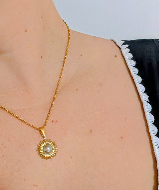 Chaine torsadé brillante 18 po or