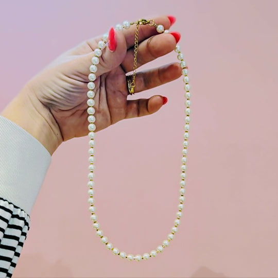 Collier perle glamglass