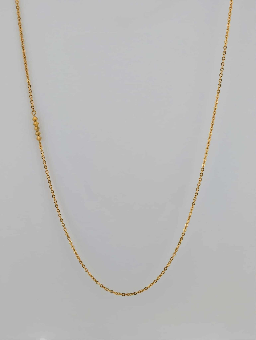 Longue chaine fine 32 po avec insertion de Swarovski or