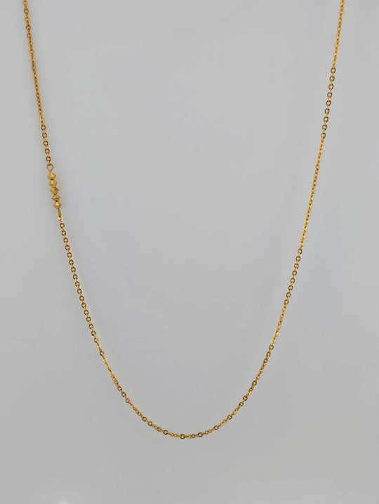 Longue chaine fine 32 po avec insertion de Swarovski or