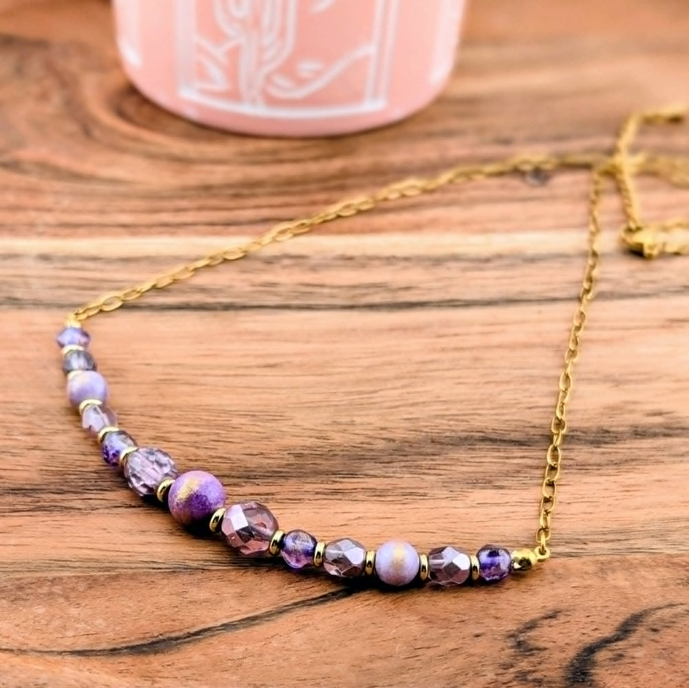 Collier Artsy lilas