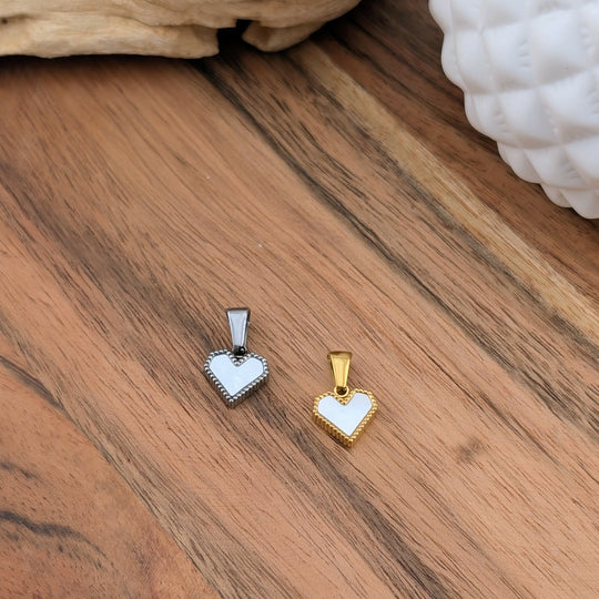 Breloque petit coeur minecraft doré ou argent