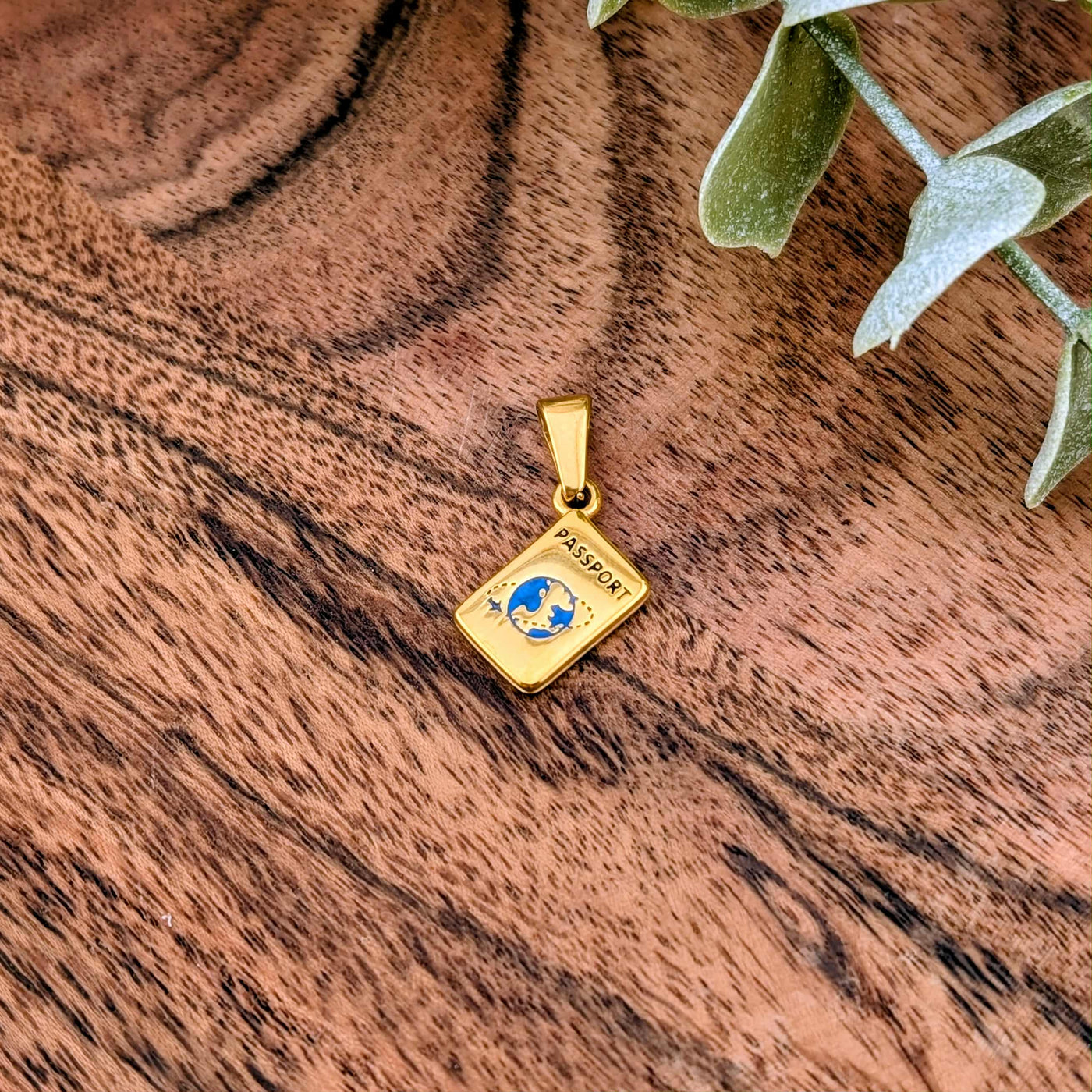 Breloque passeport autour de la terre