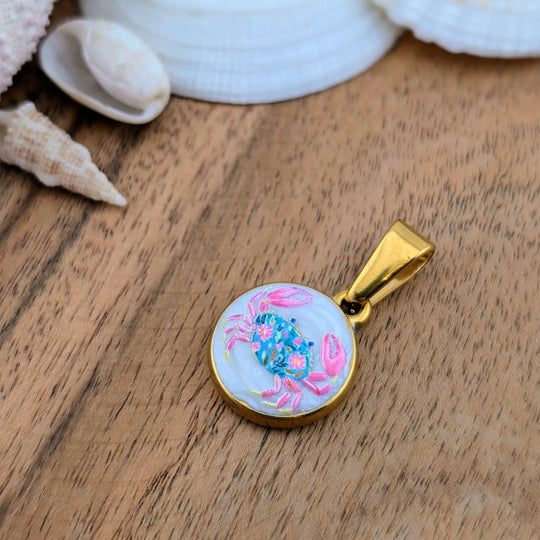 Médaillon du plus mignon des crabes fleuris