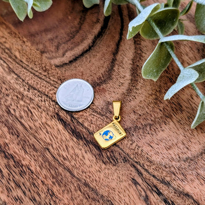 Breloque passeport autour de la terre