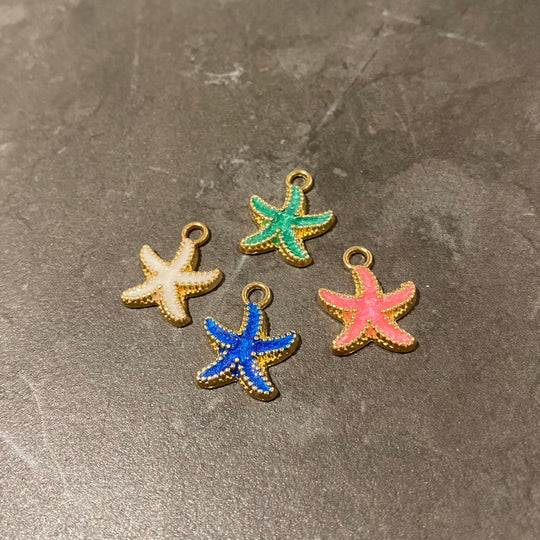Breloque étoile de mer en alliage couleur au choix