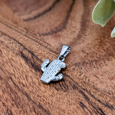 Cactus texan or ou argent en acier inoxydable